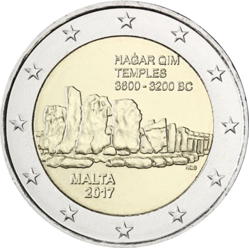 Malte 2017 2 € Euros Commémoratifs Temples De Hagar Qim