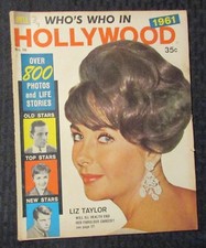 1961 WHO'S WHO IN HOLLYWOOD Magazine #16 VG 4.0 Elizabeth Taylor Marilyn Monroe
