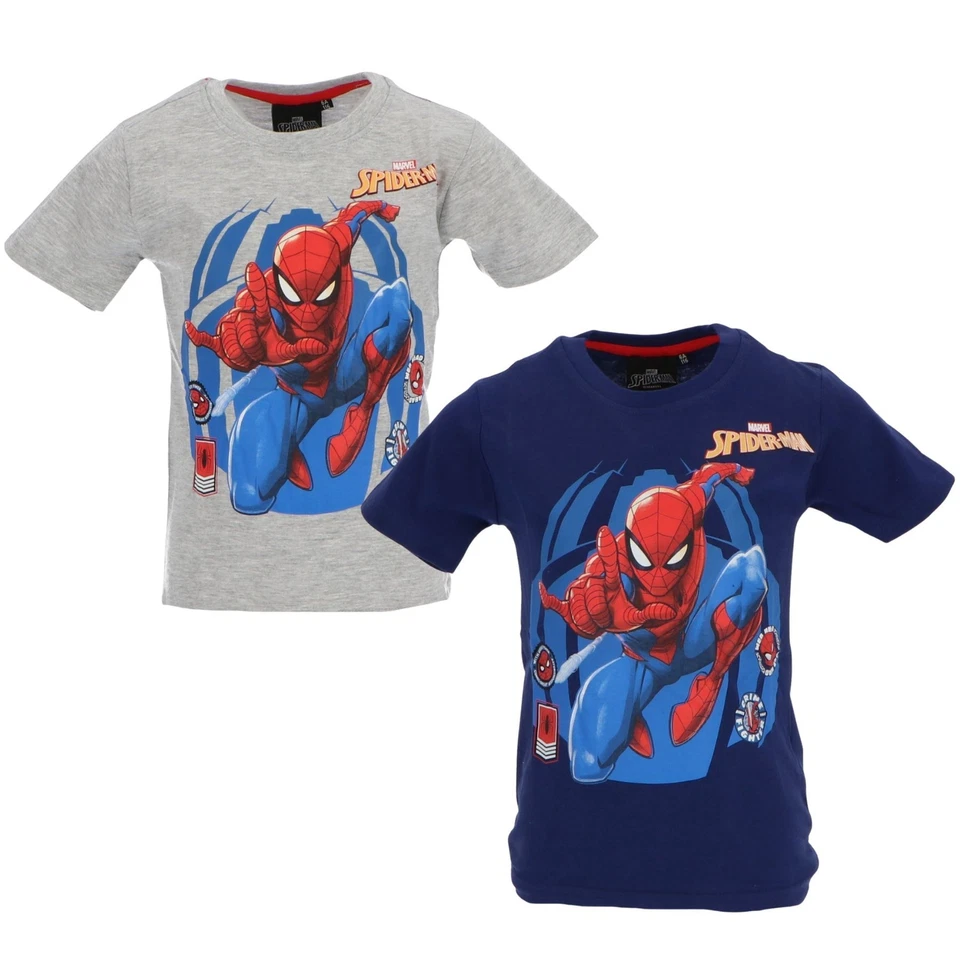 Spiderman T-Shirt für Kinder mit Print aus Baumwolle kurzarm - Bild 1 von 1