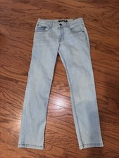 Girls Ring Of Fire Slim Light Denim Blue Jeans Straight Youth Size 14