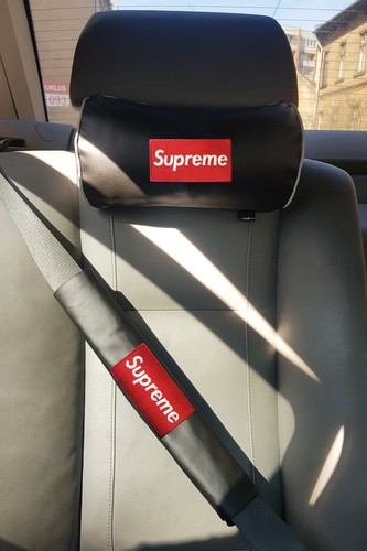 Supreme Embroidery car black Pillow,car 