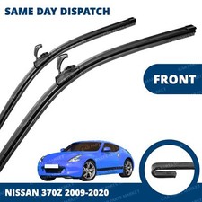 Front Windscreen 21" 19" Flat Aero Wiper Blades Pair for Nissan 370 Z 09-20
