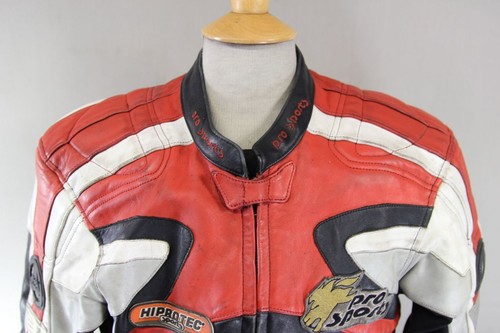 HEIN GERICKE PRO SPORTS LEATHER BIKER JACKET WITH HIPROTEC CE ARMOUR 36 INCH - Picture 3 of 10