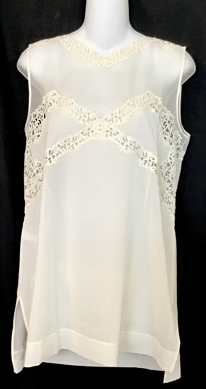 La Perla Baby Doll Ivory Transparent Top And Tie Panties Nwt $1070  Size Small