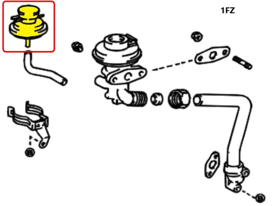 Toyota OEM Vacuum Modulator Valve Assy 25870-66011 for Land Cruiser - Imagem 3 de 4