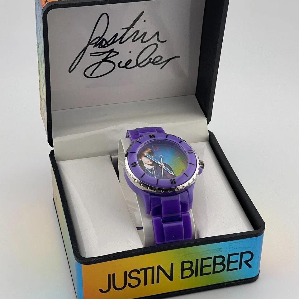 Reloj Justin Bieber Mujer 36mm Estuche Elástico Pulsera Cuarzo Tres Manecillas En Caja Foto 2 de 4