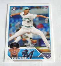 2023 Topps Update Eury Perez Rookie Debut RC Insert Parallel #US317