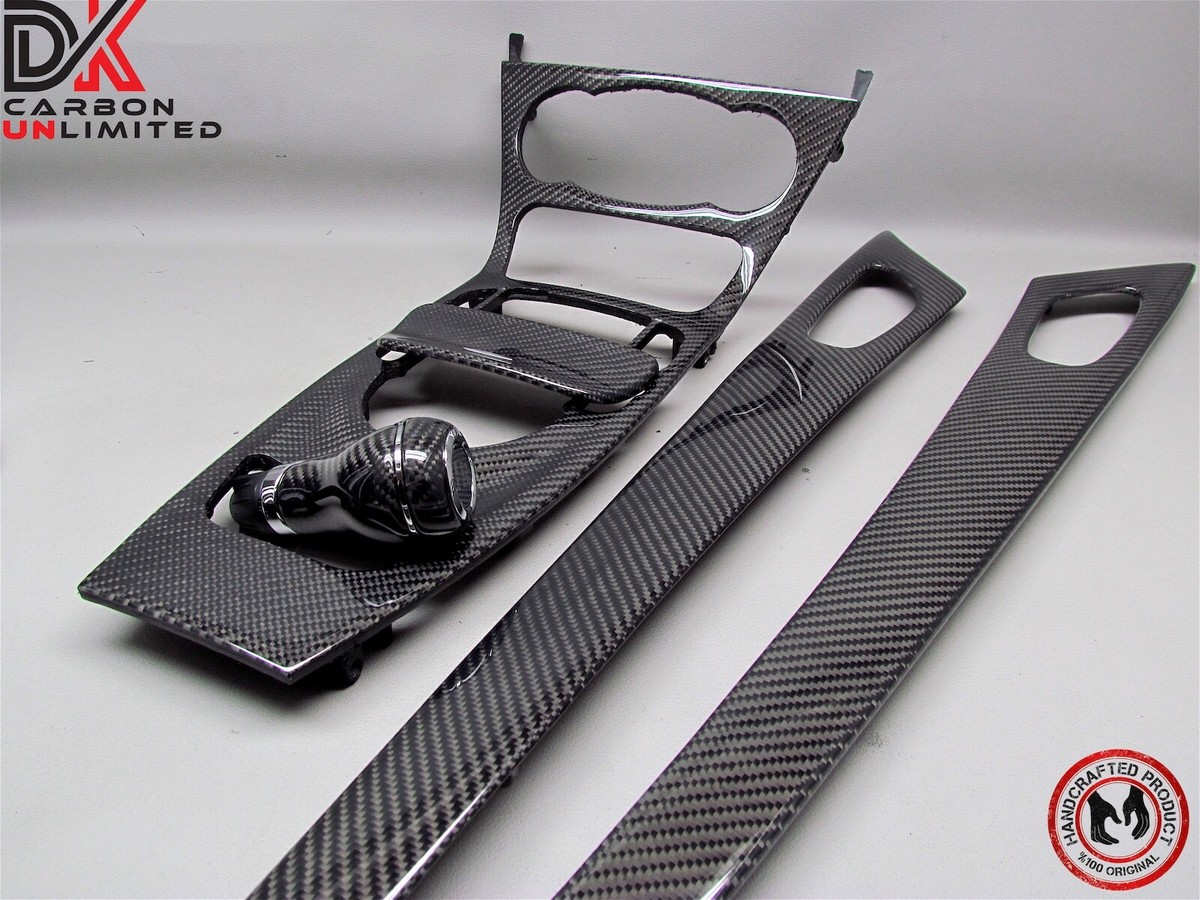 R230-SL55AMG前期モデル用 アルミ内装パネル Mercedes R230 SL55 SL550 SL600 SL65 AMG Gloss Carbon 4 Pieces