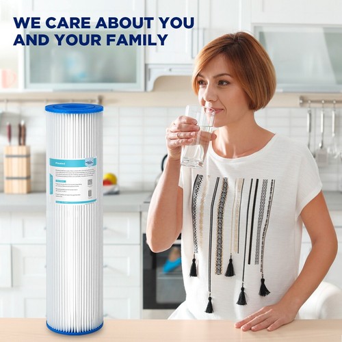 9 Pack 50 Micron 20" x 4.5" Washable Pleated Sediment Water Filter for Big Blue - Picture 7 of 9