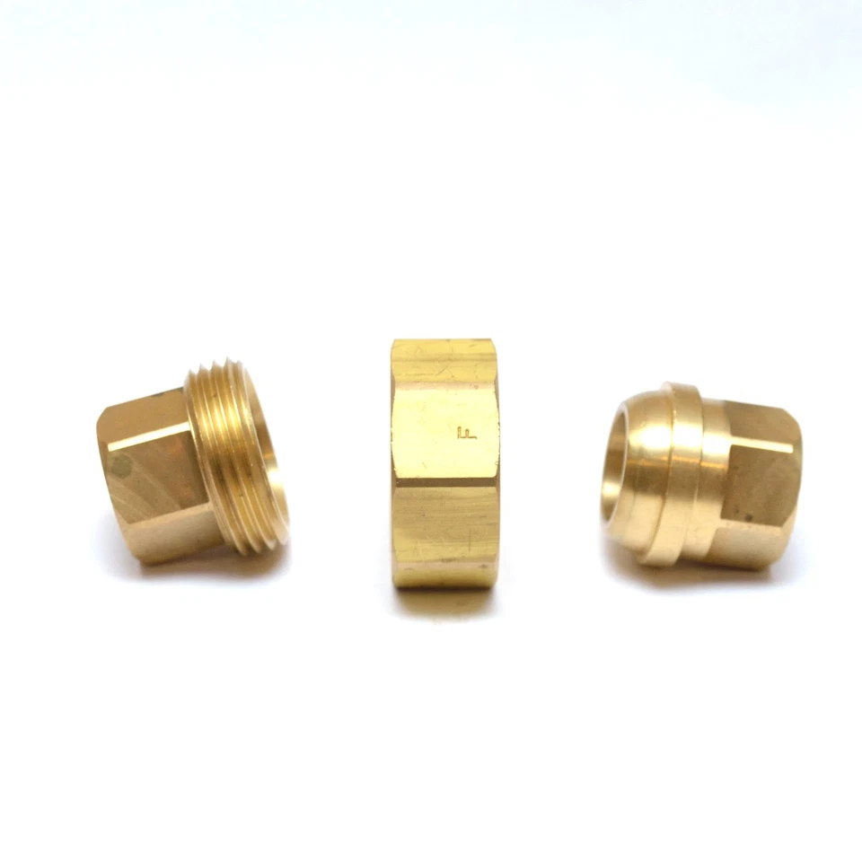 1/2 Npt Female 3 Piece Union Coupling Brass Pipe Fitting Air Water Oil Gas 104-D - Image 3 of 4