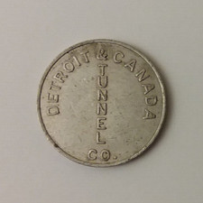 Detroit & Canada Tunnel Co. Detroit, MI One Fare Toll Token 22mm