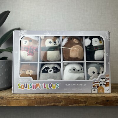 Squishmallow Plüsch Ornament Set x8 - Neu im Karton Winter Squad 2021 Weihnachtsgeschenk