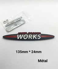 Logo Mini John-Cooper-Works JCW avant calandre pourClubman-S one noir