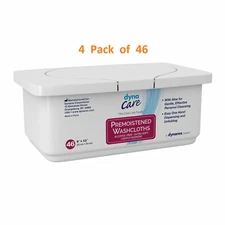 Personal Cleansing Wipe Washcloth DynaCare Adult Wipe 1314 9 x 13", 4 Pack of 46