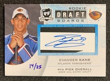 2009-10 Upper Deck The Cup #DB-KA Evander Kane Rookie Draft Boards Auto RC /25
