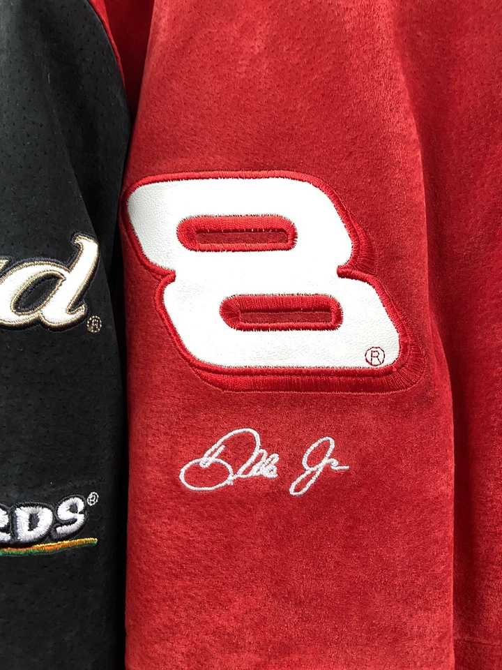 NASCAR Chase Auténtico Dale Earnhardt Jr. Chaqueta de carreras de cuero Wilson talla M Foto 4 de 4