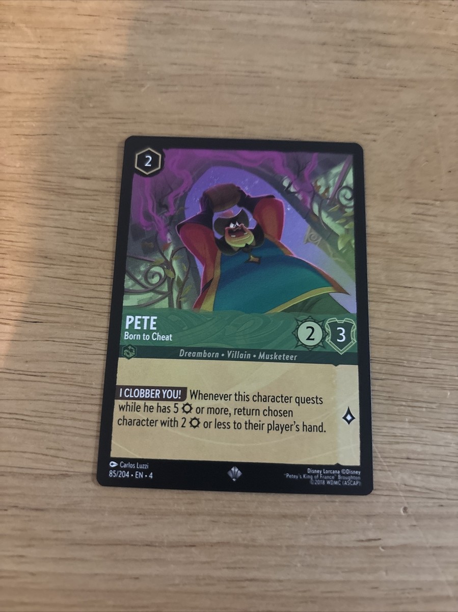 Pete - Born to Cheat - 85/204 - Super Rare - Non Foil NM-Mint Disney Lorcana Pete - Born to Cheat - 85/204 - Super Rare - Non Foil NM-Mint Disney Lorcana