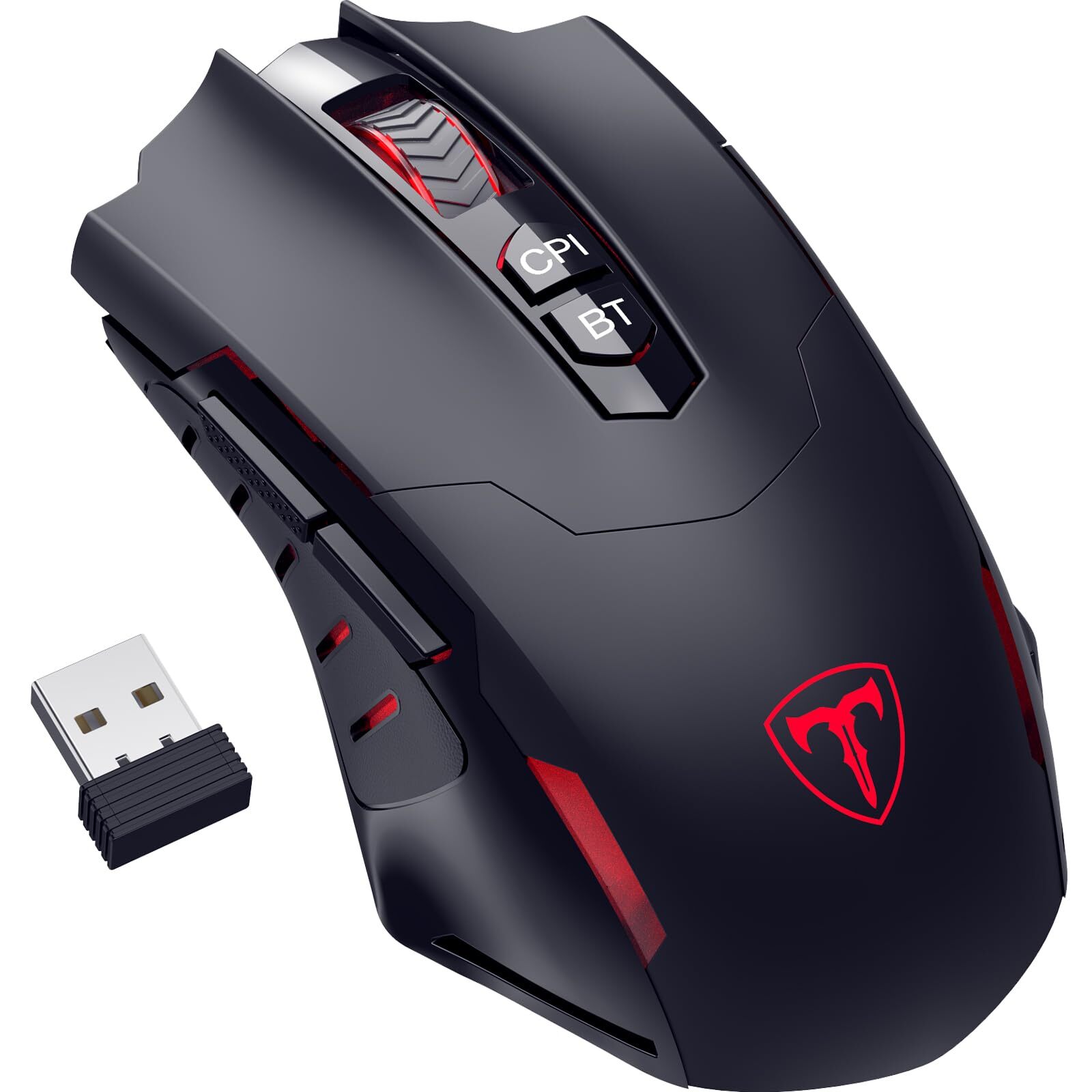 RisoPhy Wireless Gaming Mouse 8000 DPI 2.4G Bluetooth Dual Mode Connectivity