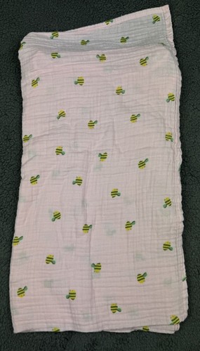 Cloud Island Decke Musselin Swaddle Decke rosa Biene Honigbiene Hummel Sicherheit - Bild 2 von 7