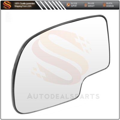 Mirror Glass Left Hand For 99-07 Silverado Sierra Driver Side GMC Manual