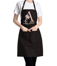 Personalised Apron Baking Gift Customisable Initial With Name Gift For BBQ Grill
