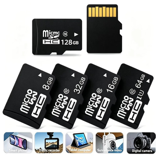 Micro SD TF Memory Card 4/8/16/32/64/128GB High Speed for Phone Tablet Camera