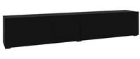 Lowboard Tv-Unterschrank Ava 180X29,5X34,5Cm Grifflos Schwarz