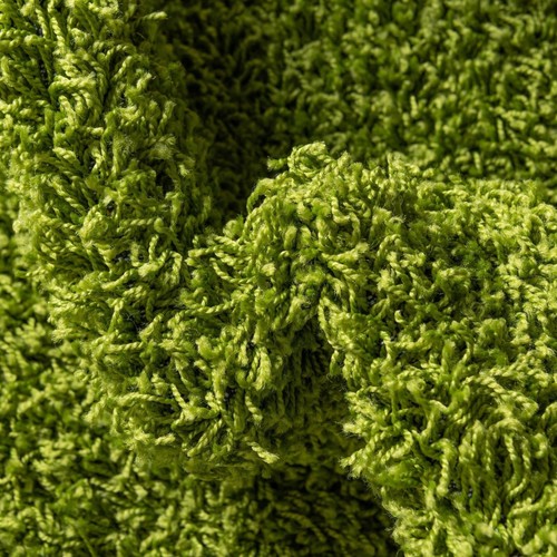 Unique Loom Solid Shag Collection Area Rug (5' 3" Round, Grass Green) - Picture 7 of 11