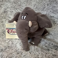 Disney Shep Beanbag Plush Elephant 8" Ages 3 NWT