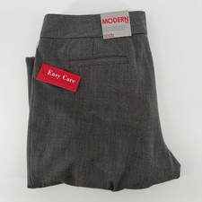 Rafaella Modern Fit Grey Dress Pants Womens 12 Straight Leg Easy Care Stretch