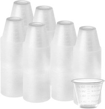 500 Pack 1oz Disposable Graduated Plastic Cups for Medication Resin Mixing