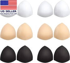 Bra Pads Inserts 6 Pairs, Bra Cups Inserts, Removable Breast Enhancers Inserts f