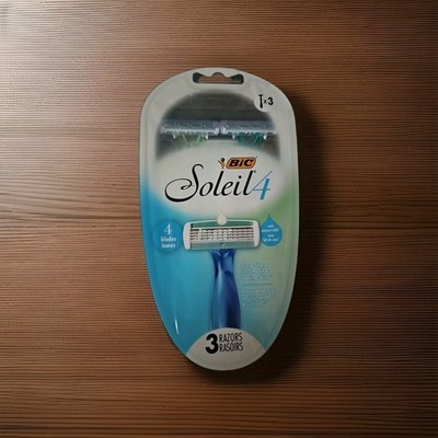 Bic Soleil 4, Disposable Razor for Women 4-Blades,  3 Count - New