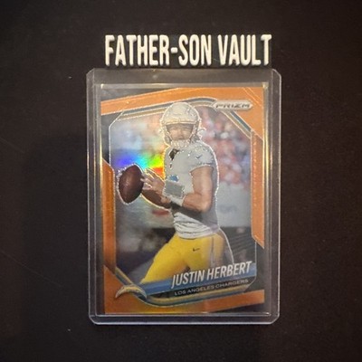 2025 Panini Prizm - Justin Herbert #215 Orange Prizm /249