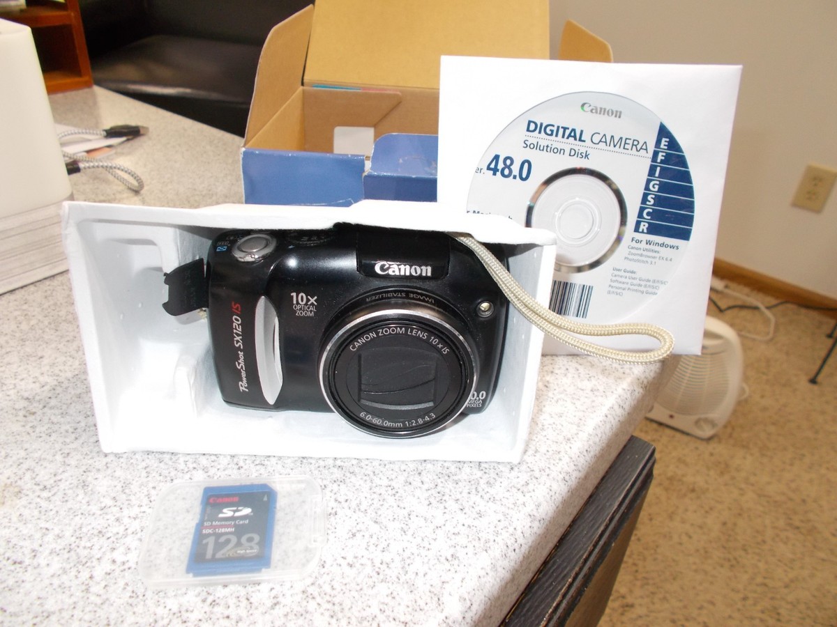 CANON POWERSHOT SX120 IS Digital Camera Tested Extra sim card