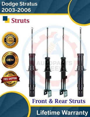Premium OE Front & Rear Struts For 2003-2006 Dodge Stratus Lifetime Warranty