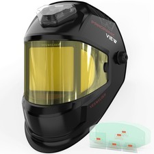 Panoramic Three Sides Auto Darkening Welding Helmet with 6 Arc Sensors, Blue ...