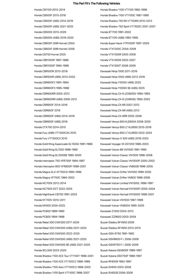 Kit de buje de horquilla Tusk para HONDA Shadow 1100 Spirit VT1100C 1996-2007 Foto 4 de 4