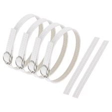 2 Pair Replacement Ankle Straps for Heels Shoe Bands, Matte White