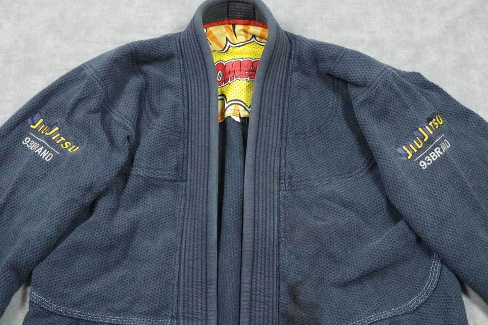 Chaqueta 93brand BJJ Jiu Jitsu Gi A2 Azul Tejido Waffle Combate Combate Comic Forro Foto 2 de 4
