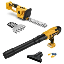 Cordless Leaf Blower & Hedge Trimmer Combo Compatibility with DEWALT 20V Battery