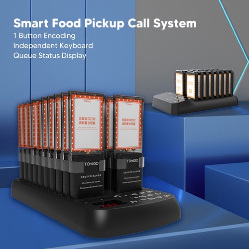 Restaurant Pager System Wireless Calling Queuing System Restaurant Waiting IDM - Zdjęcie 12 z 12