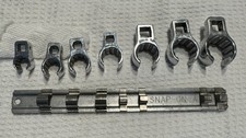 Snap-on 208an 7 Pc 38 Drive 12 Pt Sae Flank Nut Crowfoot Wrench Set 58-1-116