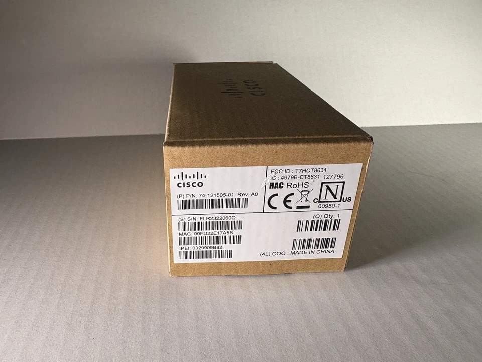 Cisco 6825 Cordless DECT Bundle CP-6825-3PC-BUN-NA Handset + Base Brand New - Image 4 of 4