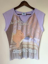 Vintage Y2K Disneyland Resort Sleeping Beauty Raglan Baby Tee Aurora HTF Rare