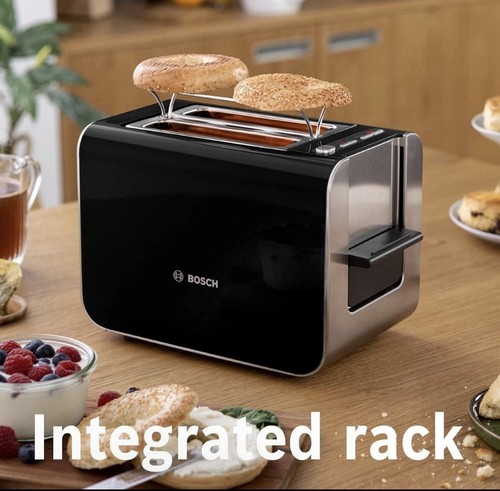 Tostadora Bosch TAT8613NGB Styline 2 Rebanadas Negra *NUEVA - MANUAL NO INCLUIDO* - Imagen 2 de 7
