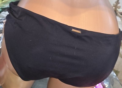 victorias secret Rare Vintage  NWT Bikini Bottom   L Black Classic Hipster 