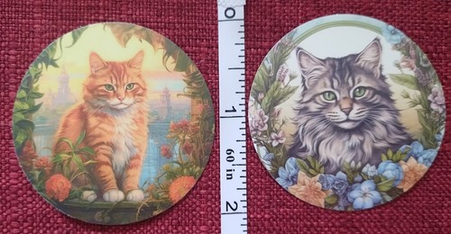 50pc CATS/KITTENS WATERPROOF VINYL STICKERS/DECALS - Picture 2 of 2