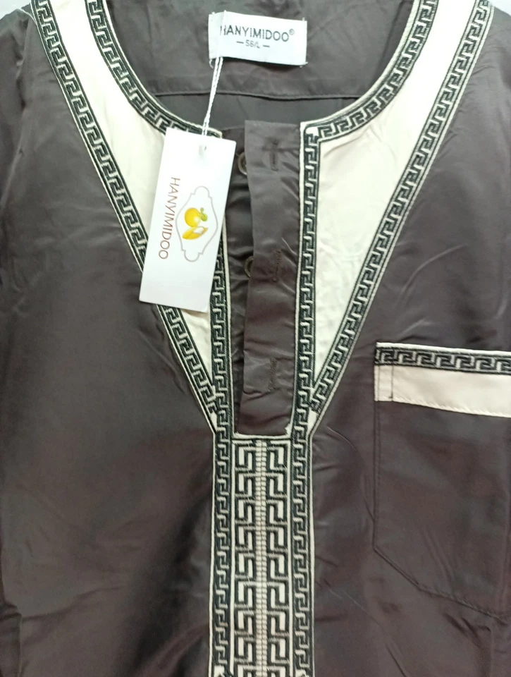 Bata para hombre Hanyimidoo 56/L manga loon árabe musulmana Foto 4 de 4
