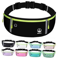 Slim Running Belt Fanny Pack for Women Men, Jogging Pouch Waist Pack Black